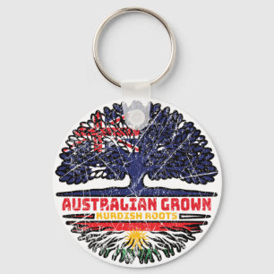 Kurdistan Kurdish Australian Australia Tree Roots Key Ring