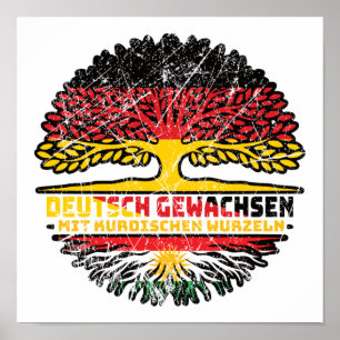 Kurdistan Kurdish Deutsch Deutschland Baum Wurzel Poster