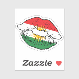Kurdistan Kurdish Lipstick Love Flag