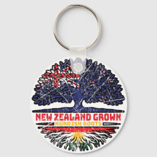 Kurdistan Kurdish New Zealander New Zealand Tree Key Ring
