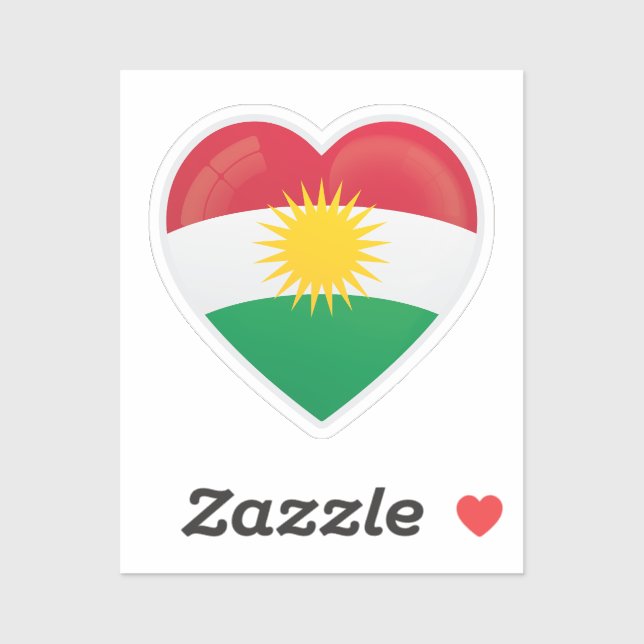 Kurdistan  Love Flag (Sheet)
