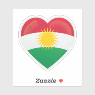 Kurdistan Love Icon Sticker