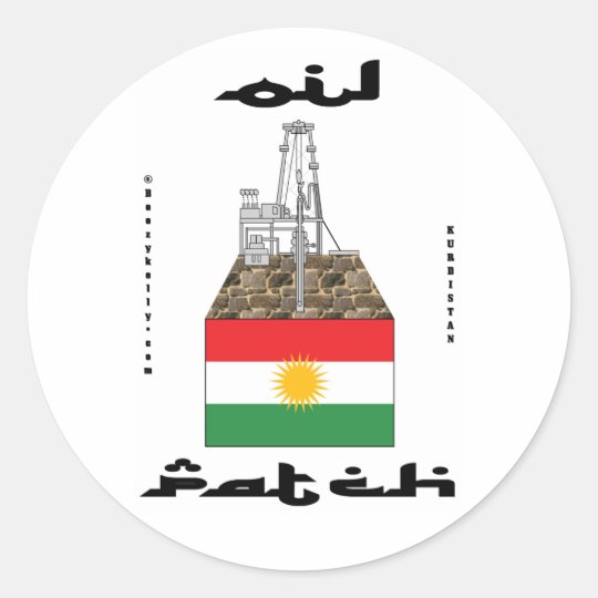 Kurdistan Oil Fields,Oil Field Sticker,Oil,Gas,Rig Classic Round Sticker