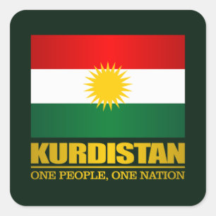 Kurdistan (One People, One Nation) Square Sticker