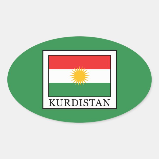 Kurdistan Oval Sticker (Front)