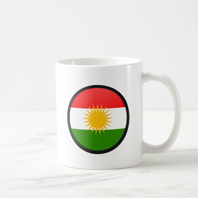 Kurdistan quality Flag Circle Coffee Mug (Right)