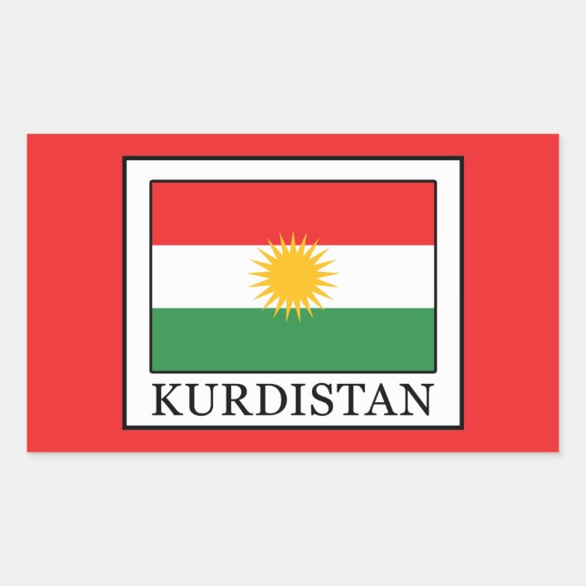 Kurdistan Rectangular Sticker (Front)