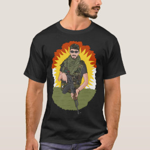 Kurdistan Resistance Kurdish Flag. T-Shirt