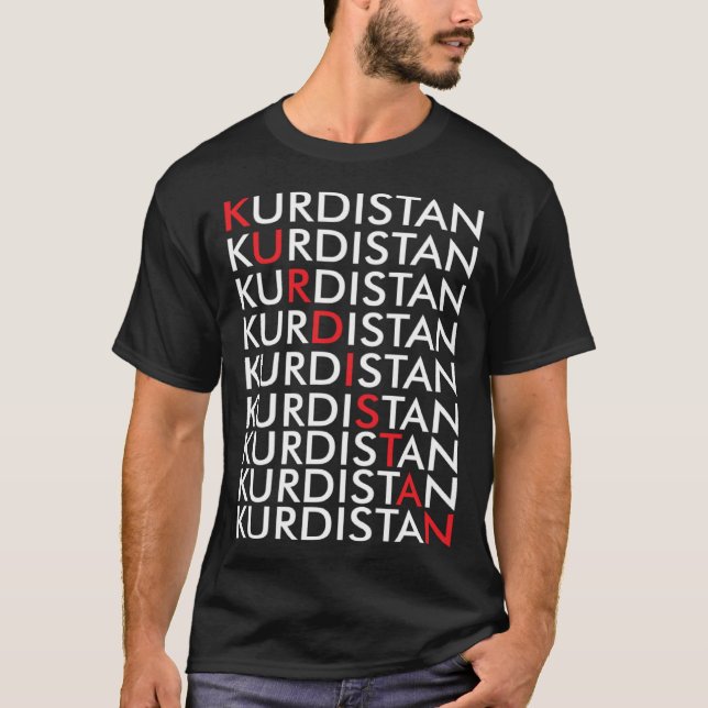 Kurdistan Retro Kurden Erbil in Iraq T-Shirt (Front)