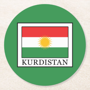 Kurdistan Round Paper Coaster