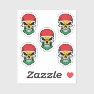 Kurdistan Smiling Skull Flag