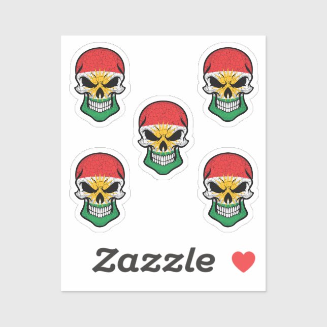 Kurdistan Smiling Skull Flag  (Sheet)