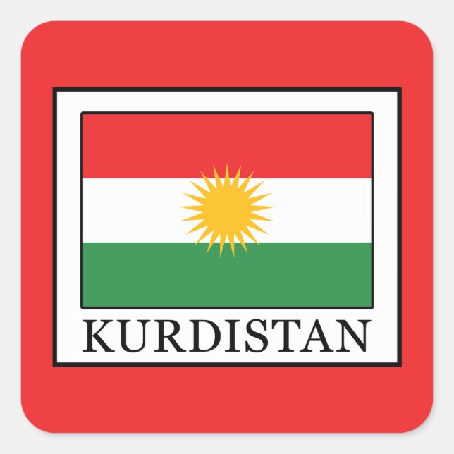Kurdistan Square Sticker (Front)