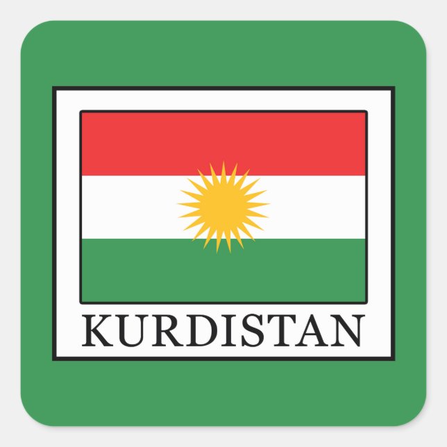 Kurdistan Square Sticker (Front)