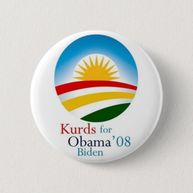 Kurds for Obama 6 Cm Round Badge (Front)