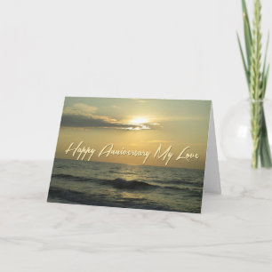 Kure Beach Anniversary Sunrise Card