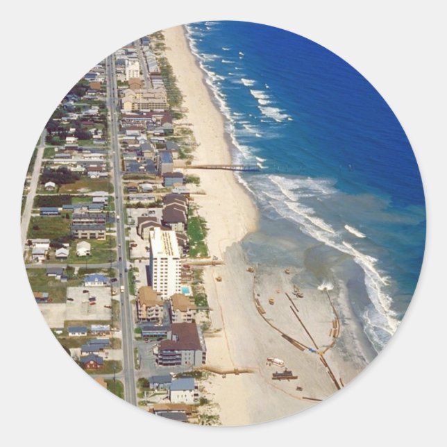 Kure Beach North Carolina Classic Round Sticker (Front)