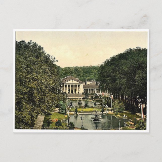 Kurhaus and surroundings, Wiesbaden, Hesse-Nassau, Postcard (Front)