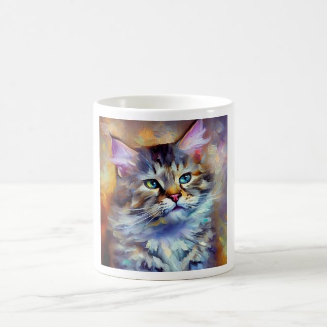 Kurilian Bobtail Cat  Coffee Mug (Center)