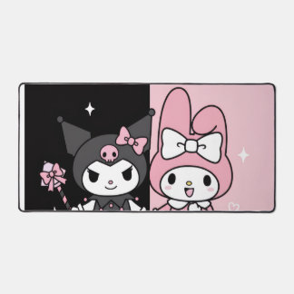 kuromi and my melody aesthetic desk mat