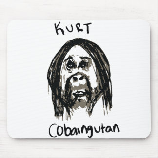 Kurt Cobain Hand Drawn Grungy Mouse Mat