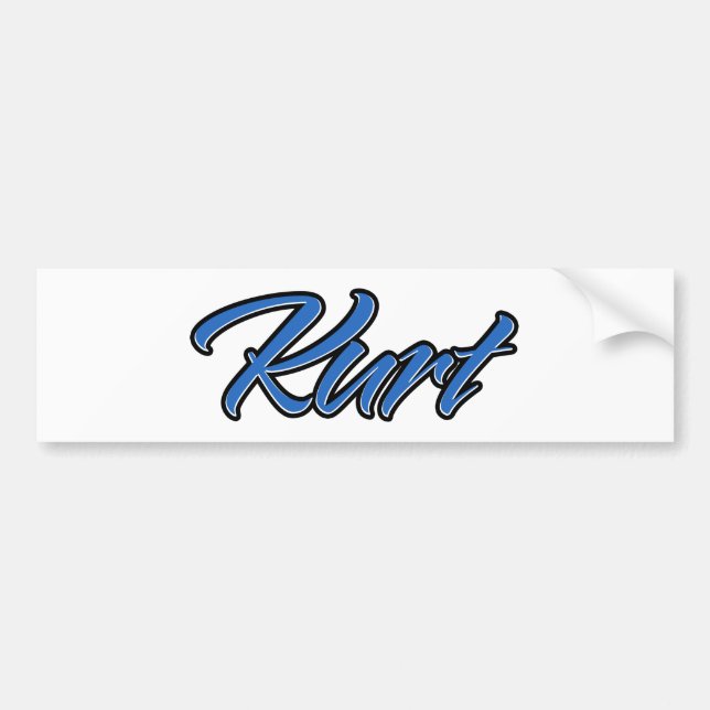 Kurt Name blue Aufkleber Sticker Autoaufkleber (Front)