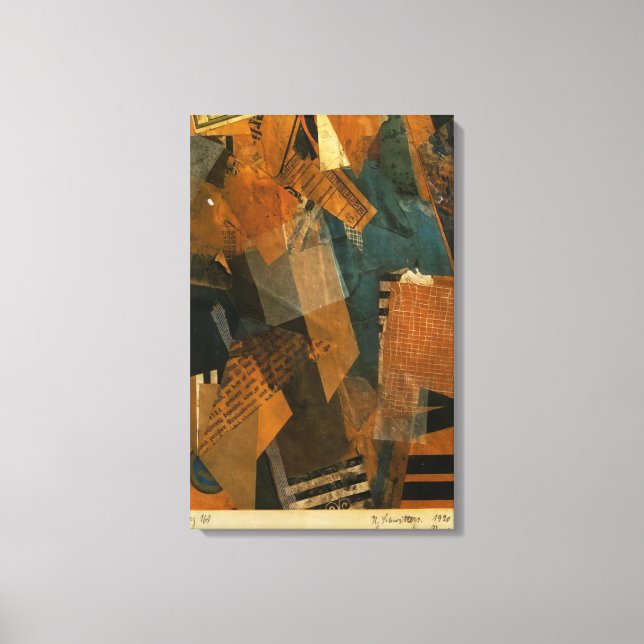 Kurt Schwitters - FORMS IN SPACE 1920 Canvas Print (Front)
