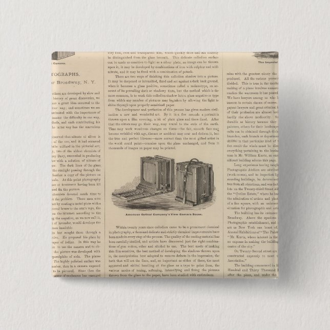 Kurtz, Photographs 15 Cm Square Badge (Front)