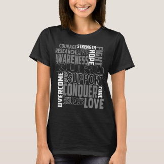 Kuru Awareness Brain Disease Related Word Ribbon T-Shirt