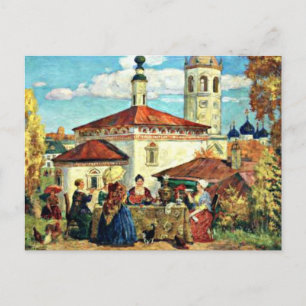 Kustodiev - At the Old Suzdal Postcard