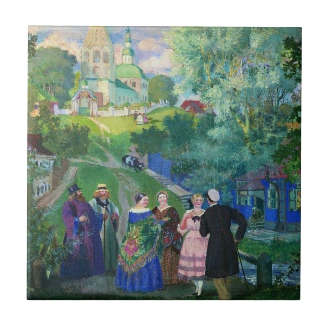 Kustodiev: Summer-Province artwork Tile (Front)