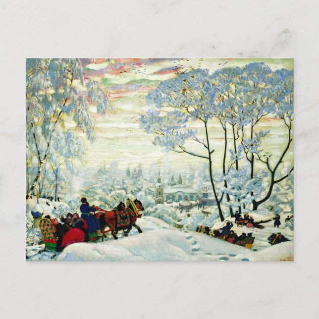 Kustodiev - Winter Postcard (Front)