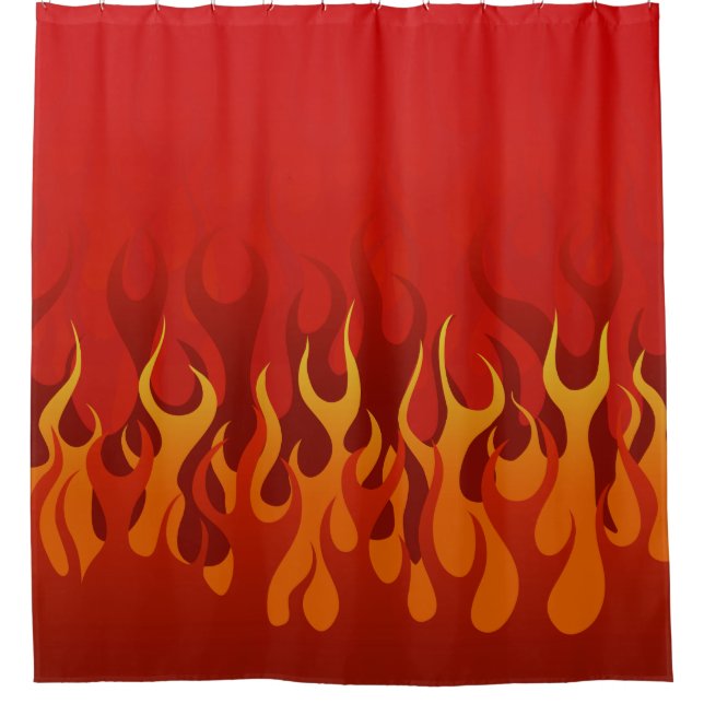 Kustom Flames Shower Curtain (Front)