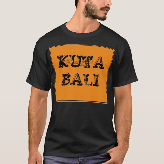Kuta Bali Orange Dark T-Shirt (Front)