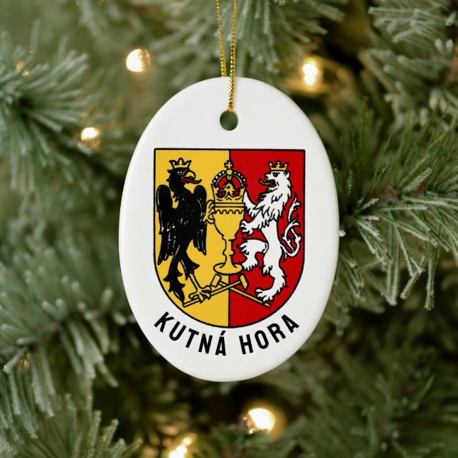 Kutná Hora coat of arms, Czech Republic Ceramic Tree Decoration (Tree)