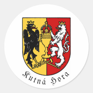 Kutná Hora coat of arms, Czech Republic Classic Round Sticker