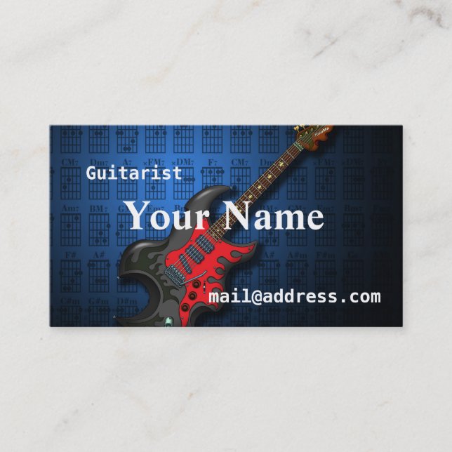 KuuMa Guitar 2 Business Card (Front)