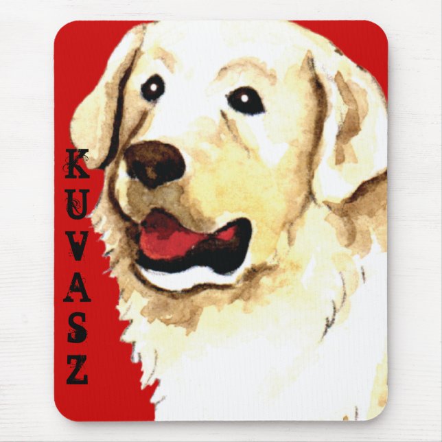 Kuvasz Colour Block Mouse Mat (Front)