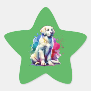 Kuvasz Dog Star Sticker