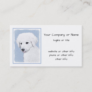 Kuvasz Painting - Cute Original Dog Art Business Card