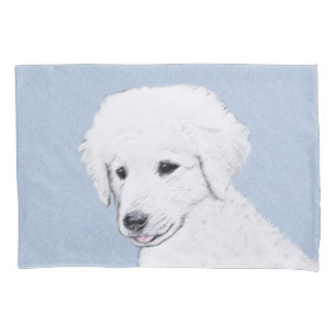 Kuvasz Painting - Cute Original Dog Art Pillowcase