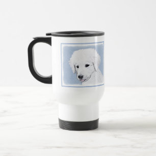 Kuvasz Painting - Cute Original Dog Art Travel Mug