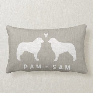 Kuvasz Silhouettes Love Lumbar Cushion