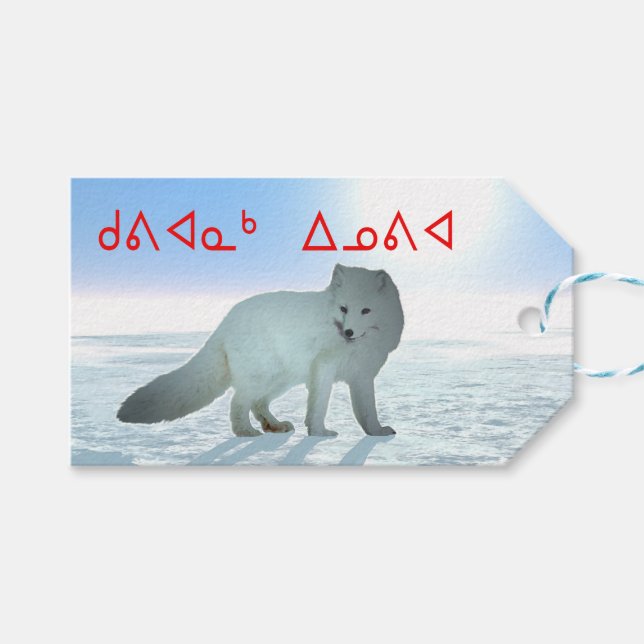 Kuvianak Innovia - Arctic Fox Gift Tags (Front (Horizontal))