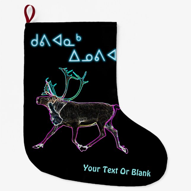 Kuvianak Innovia - Electric Caribou Large Christmas Stocking (Front)