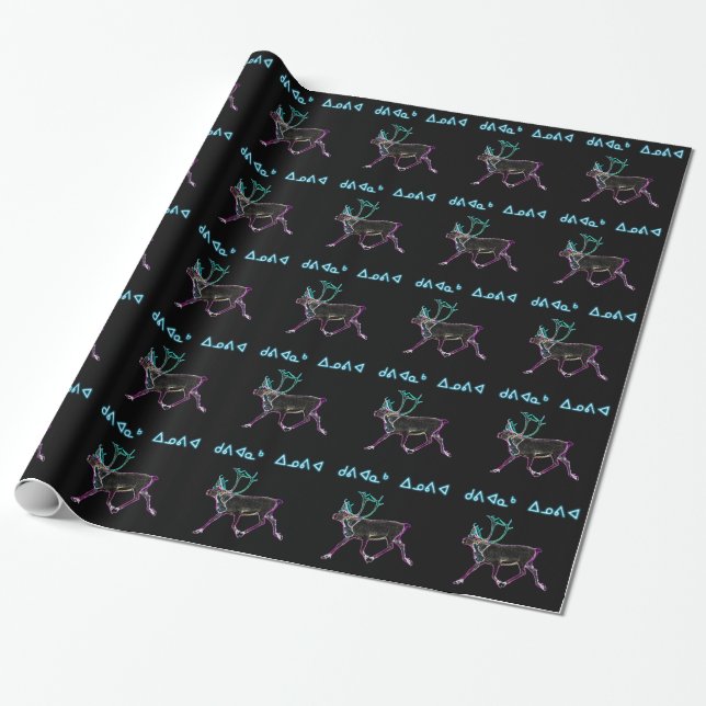 Kuvianak Innovia - Electric Caribou Wrapping Paper (Unrolled)