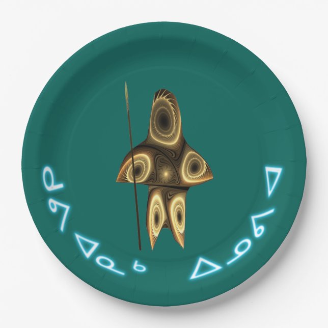 Kuvianak Innovia - Fractal Inuit Hunter Paper Plate (Front)