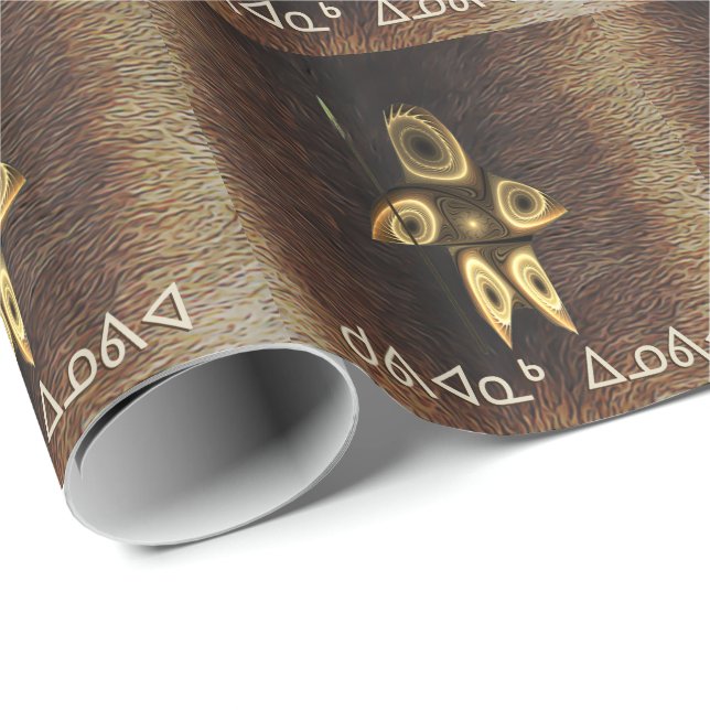 Kuvianak Innovia - Fractal Inuit Hunter Wrapping Paper (Roll Corner)