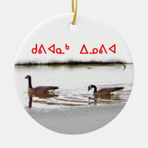 Kuvianak Innovia - Honkers - Canada Geese Ceramic Tree Decoration