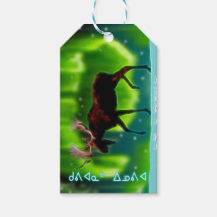 Kuvianak Innovia - Northern Lights Moose Gift Tags